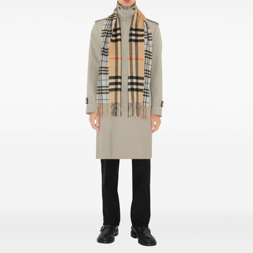 BURBERRY 巴宝莉 男女同款双面两用羊绒格纹围巾 格子 8090952 A3888 商品图3