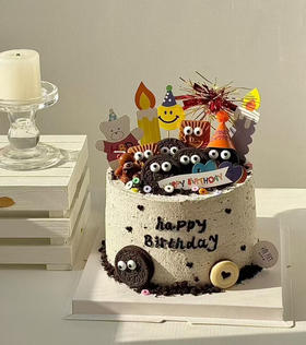 童趣简约奥利奥男生男孩蛋糕