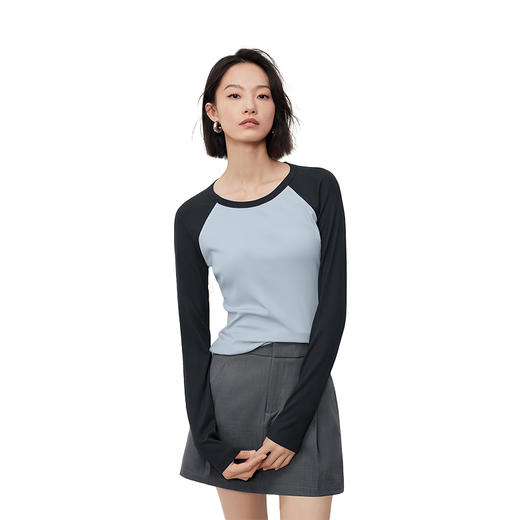 【3-5天发】天丝羊毛云复古插肩袖打底衫 商品图5