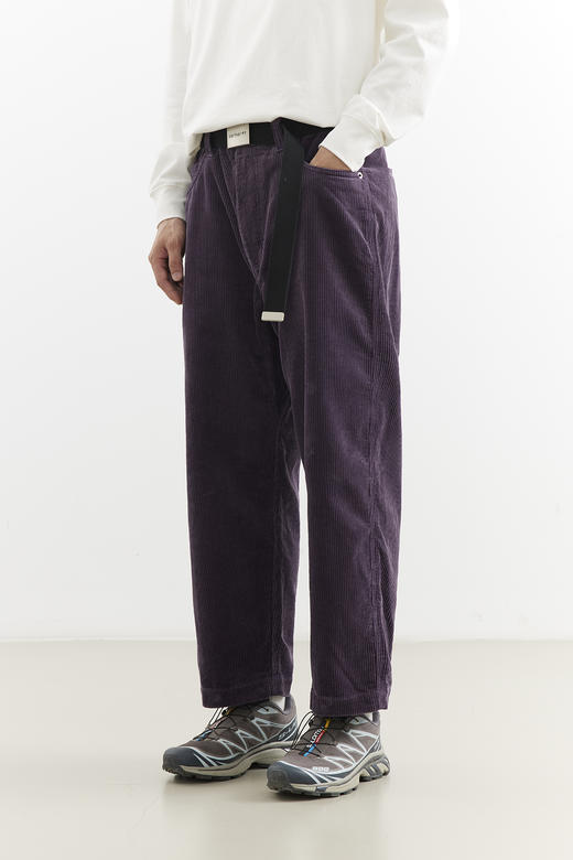 吃茶去chichaqu2025重磅灯芯绒锥形九分裤经典复古宽松休闲百搭 商品图2