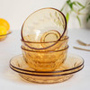 热卖！高颜值餐具8件套！高硼硅钻石琥珀/海棠碗盘套装 加厚玻璃 可进烤箱微波炉 商品缩略图14