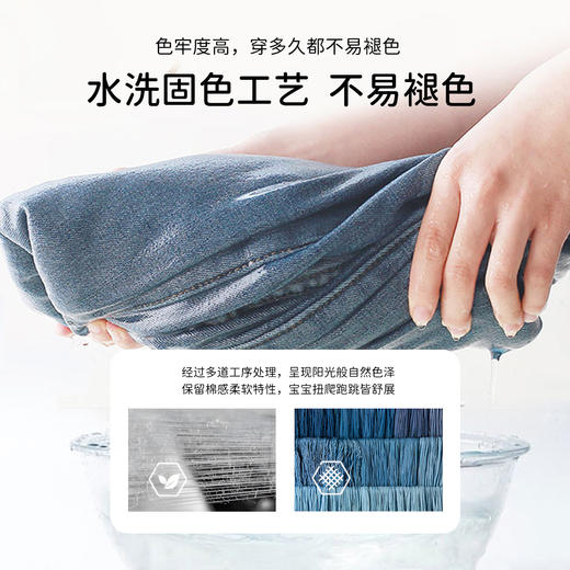 迪士尼宝宝春秋男童牛仔长裤XD1DK025 商品图4