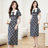 XS9230格子连衣裙女2025夏季新款女装韩系气质优雅设计感小众显瘦长裙 商品缩略图2