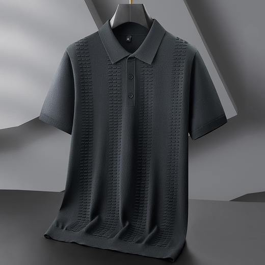 【DPF】大依优型大码男装时尚休闲商务翻领短袖毛衣POLO衫男半袖肥佬针织衫 商品图2