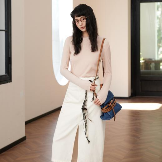 优选丨SPLELED云感天丝羊毛衫 小圆领基础版型，微绒面料，触感软糯保暖不闷，回弹力好；后背美背小心机设计修饰身材曲线，百搭减龄又显瘦 商品图3