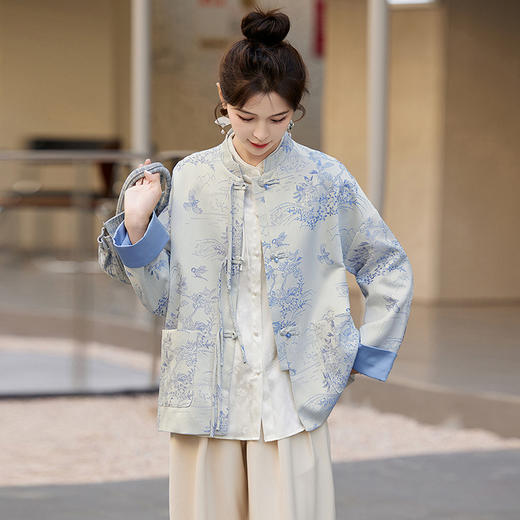 HR MDN8806新中式外套宽松休闲国风唐装上衣 商品图0