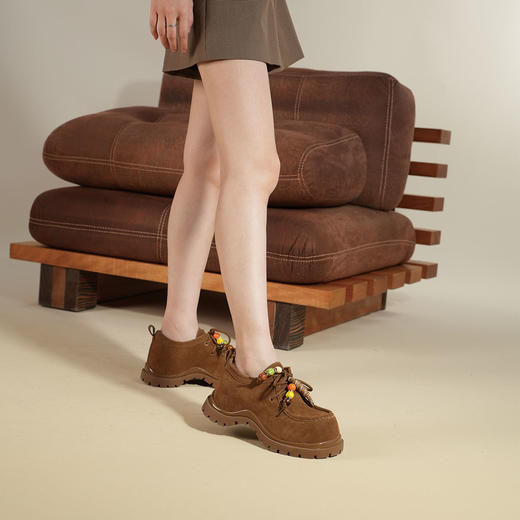 Westory2025年秋季“袋鼠鞋”内增高厚底鞋足弓型成型底休闲深口单鞋W25CM76521 商品图9