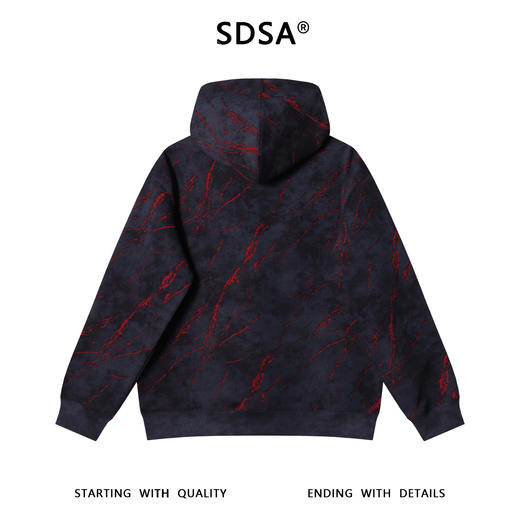 WY1054SDSA男士秋冬新款痞帅男装时尚撞色割破连帽卫衣百搭时尚上衣套头 商品图4