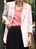 TYNVIE 七分袖前开式无里西装外套 - 卡其色 商品缩略图6