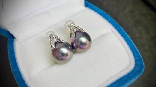 11mm大溪地珍珠耳坠 商品图5