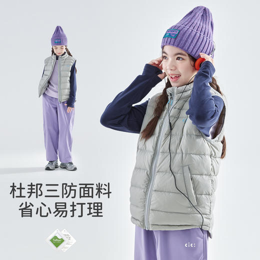 cicochild25年冬季新款亲子中大女童轻薄羽绒马甲防钻绒保暖上衣 商品图2