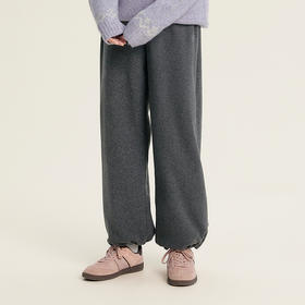 笛莎Deesha青少年女童裤子2025冬季女童加厚摇粒绒束脚运动裤