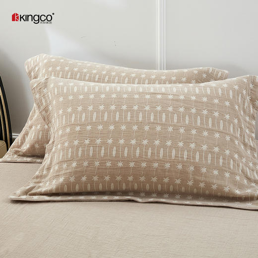 KINGCO京彩家居纱布四件套星辰驼 商品图2