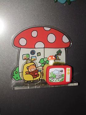 七口实验室丨小熊猫看电视立牌冰箱贴