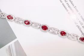 4.2ct刻面红宝石手链