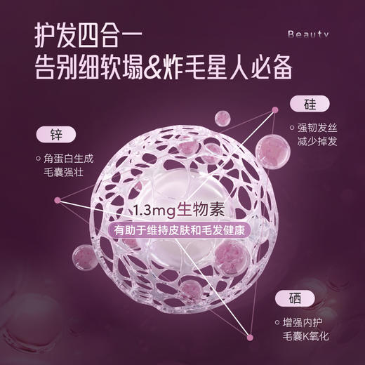 ² 【MT新西兰进口“嘭嘭丸” 水解胶原蛋白】1.3mg生物素 60粒/瓶 HM02-CRMM-YYSJ 商品图2