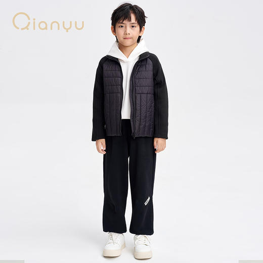 笛莎千与2025冬季新款男女童时尚内搭神器拼接立领棉衣 商品图3