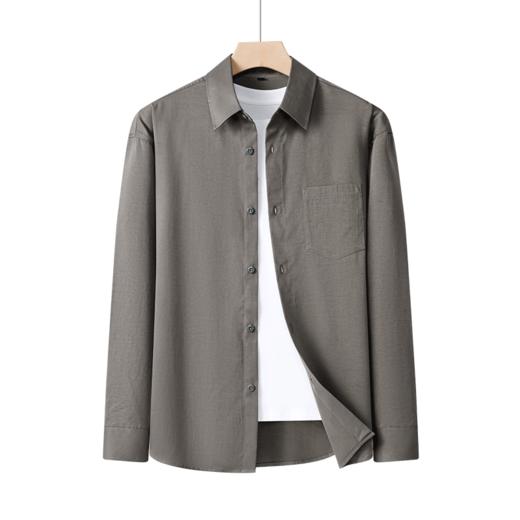 罗蒙春秋款长袖衬衫男士时尚百搭休闲舒适男士长袖衬衣 商品图14