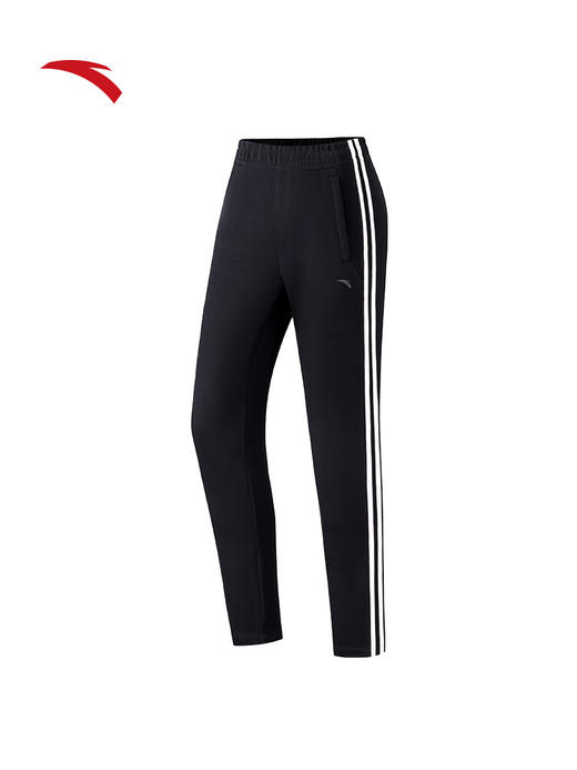 安踏针织运动长裤女秋季新款跑步训练束脚卫裤休闲条纹裤子162547301 商品图0