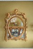 独角鹿西洋古董1880年代法国出品古典天使花蔓主题鎏金灰墁浮雕木质大型挂镜 商品缩略图1