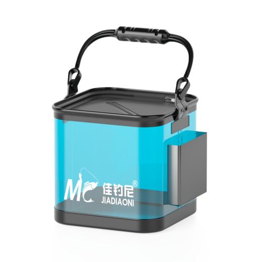 佳钓尼折叠加强透明蓝色EVA水桶快速便携方便携带手提活鱼桶 商品图7