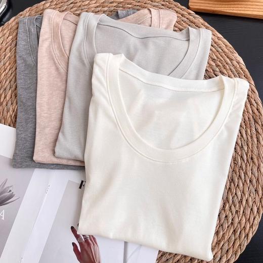 Aimi鹅蛋领小飞袖T恤|天丝+羊毛，软糯舒适，上身显瘦显气质 商品图4