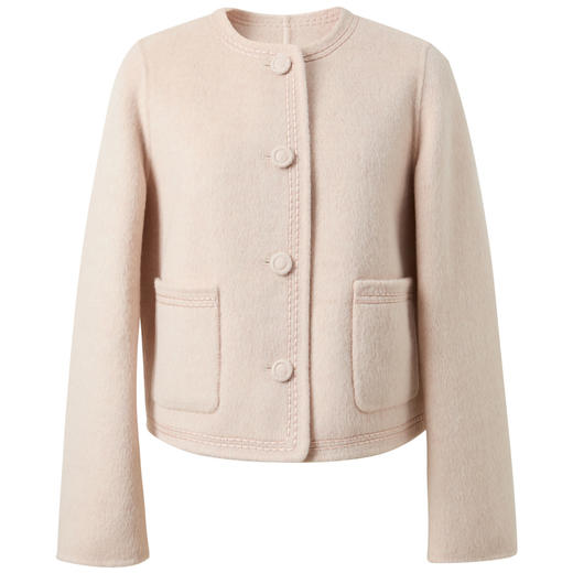 【100绵羊毛】三彩2025冬季新款双面呢大衣短款毛呢外套M 商品图4