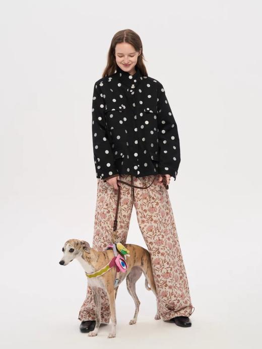 local tag/lt25awk22/ Cocoa波点猎装多口袋外套 宽松翻领夹克 商品图4