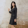 奢姿大码女装2025秋季假口袋设计V领连衣裙胖妹妹小香风时尚裙子9953894224 商品缩略图2
