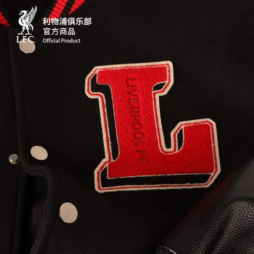 【官方正版】利物浦俱乐部 | 黑色PU棒球服夹克户外机能风外套 商品图4