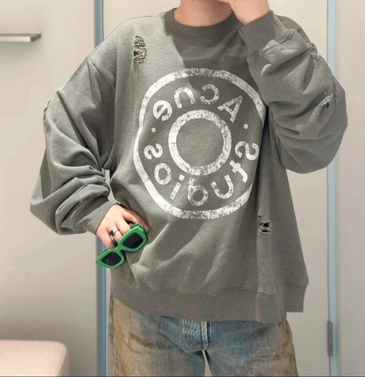 中性款印花破洞做旧卫衣001 商品图4