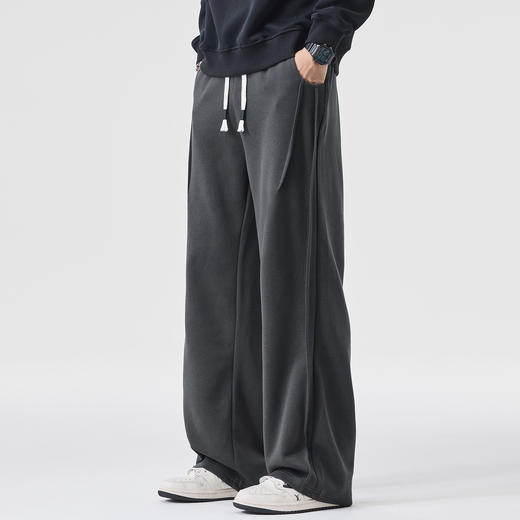 【DQ】大依优型大码男装新品加长版阔腿休闲裤男宽松百搭垂感直筒长裤 商品图2