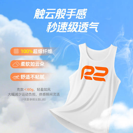 R2仙护盾跑步背心专业马拉松竞速运动健身速干吸湿透气无袖T男女 商品图1