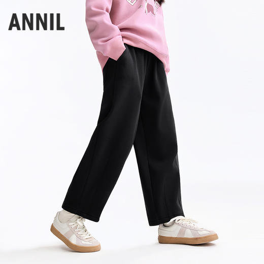 男女童全腰针织夹裤冬季新款安奈儿童装EM546606 商品图1