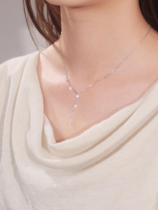 卡蒂罗/KADER 银河流苏项链 碎碎冰浪漫优雅精致镶嵌闪锆水滴流苏氛围感高级感轻奢小众百搭 日常通勤百搭#好运 商品图3