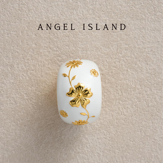 ANGEL ISLAND「花园」彩色/白色滴釉浮雕花卉戒指 商品图5