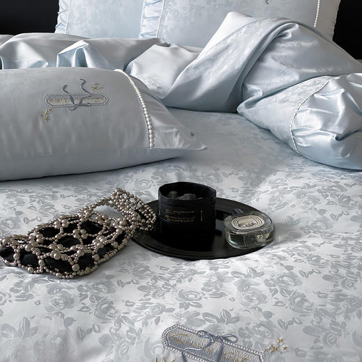 【热卖推荐】自然醒50支全棉提花四件套-晨露微光AN 商品图14