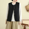 GYH 853休闲简约无袖背心洋气时尚显瘦开衫马甲 商品缩略图3