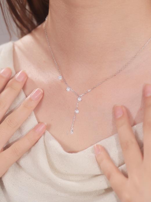 卡蒂罗/KADER 银河流苏项链 碎碎冰浪漫优雅精致镶嵌闪锆水滴流苏氛围感高级感轻奢小众百搭 日常通勤百搭#好运 商品图4