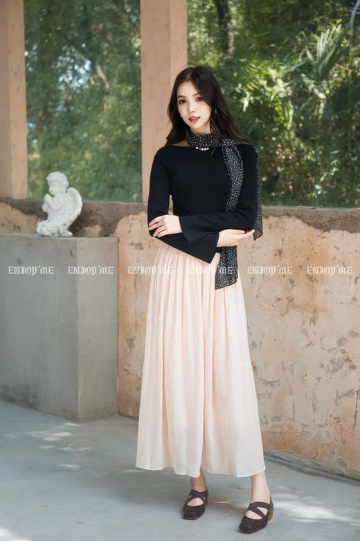 【门店同款】ENJOY秋季“轻礼服”优雅撞色长裙 165595831 商品图3