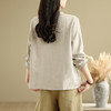GYH 856简约休闲纯色文艺复古长袖宽松衬衣 商品缩略图3