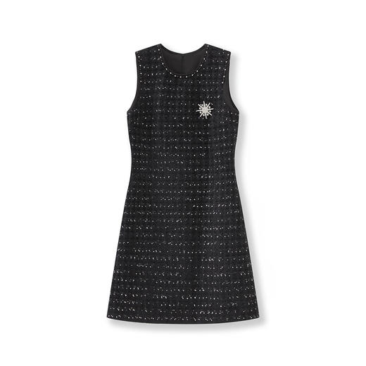 「高货wl」全新升级【铂金会员358/天猫479/差价121】(03906)洛诗琳轻奢小香风连衣裙2025秋季粗花呢无袖收腰背心裙女 商品图3