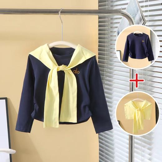 米兜象女童韩系穿搭套装秋季新款女大童休闲披肩上衣儿童秋季两件套80-150★★★娃娃优选 商品图3