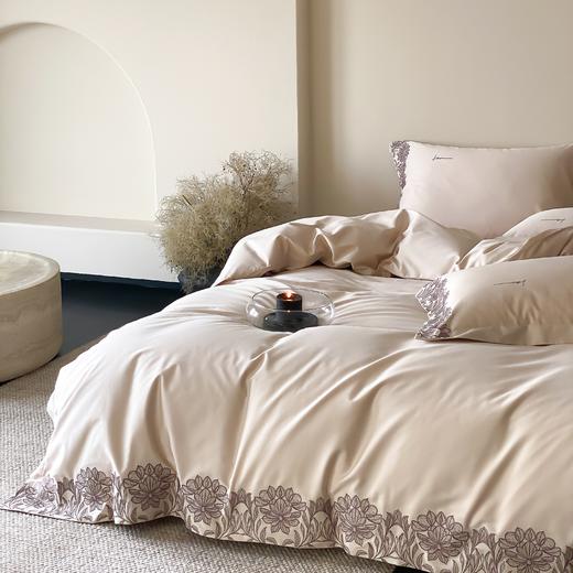 自然醒A类50支全棉刺绣四件套-简蔓AN 商品图4