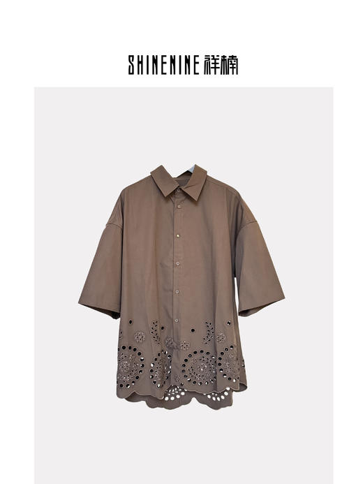 S435822205镂空短袖衬衫 商品图0