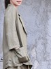 TYNVIE七分袖前开式无里西装外套 - 军绿色 商品缩略图3