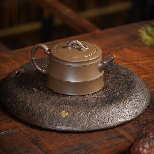 龙德堂陶艺 徐飞制《翠簧》原矿青段 210cc 库存请咨询客服 商品图3