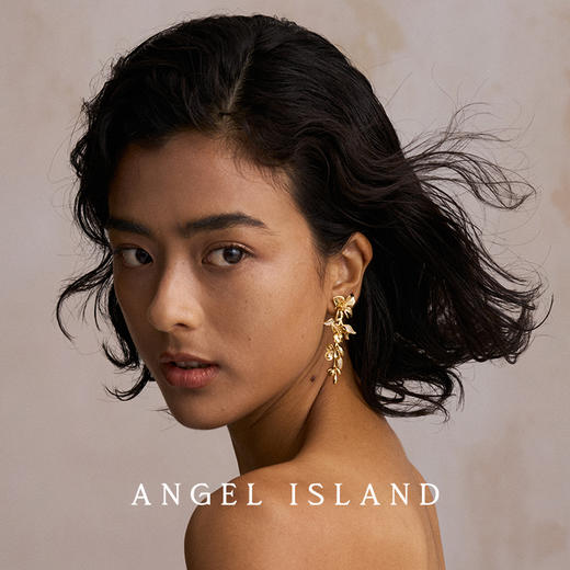 ANGEL ISLAND「繁花」花朵造型流苏可拆卸吊坠耳钉 商品图3
