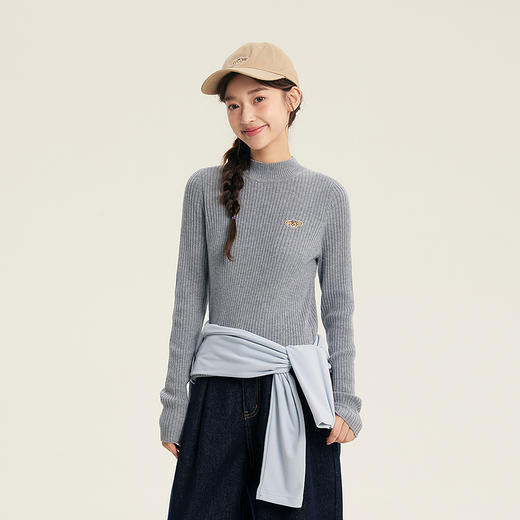 笛莎Deesha青少年女童毛衣2025冬季女童多色澳毛混纺打底毛衣 商品图3