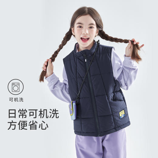 cicochild25年冬季新款亲子中大女童绗棉马甲运动户外防泼水上衣 商品图3